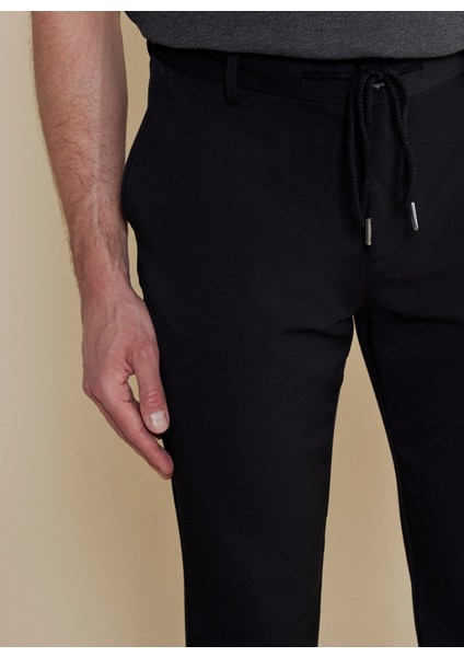 Normal Bel Düz Paça Standart Siyah Erkek Pantolon BBSS25MPT024