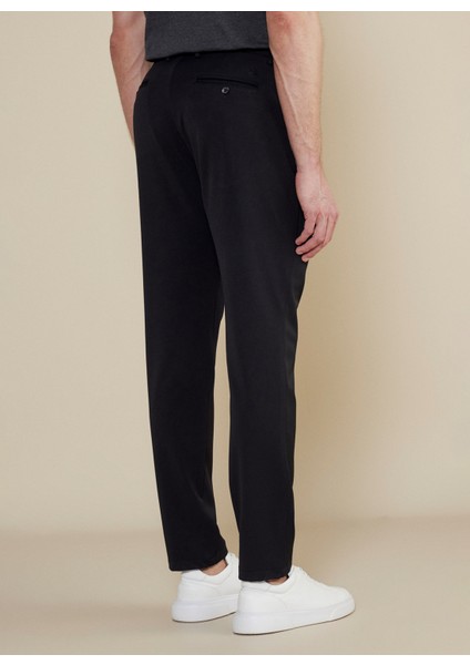 Normal Bel Düz Paça Standart Siyah Erkek Pantolon BBSS25MPT024