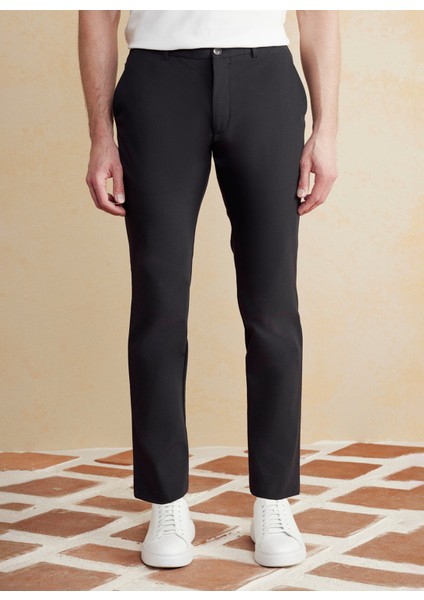 Normal Bel Düz Paça Standart Siyah Erkek Pantolon BBSS25MPT020