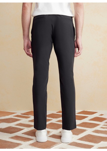 Normal Bel Düz Paça Standart Siyah Erkek Pantolon BBSS25MPT020