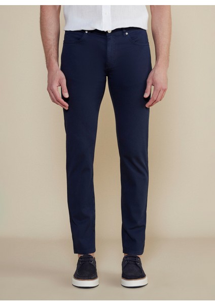 Normal Bel Düz Paça Standart Lacivert Erkek Pantolon BBSS25MPT010