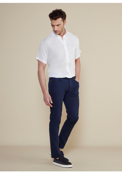 Normal Bel Düz Paça Standart Lacivert Erkek Pantolon BBSS25MPT010