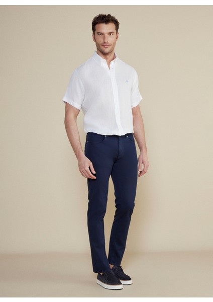 Normal Bel Düz Paça Standart Lacivert Erkek Pantolon BBSS25MPT010