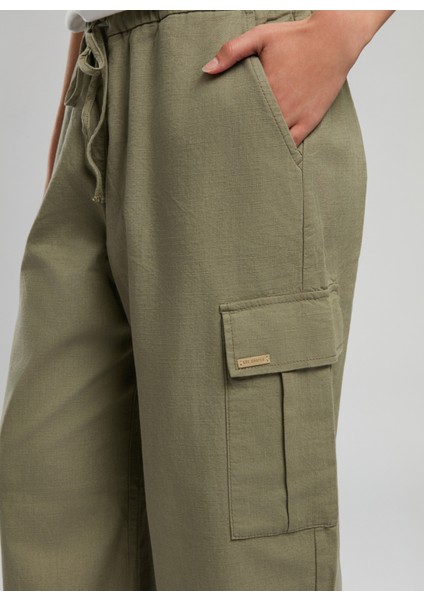 Standart Bel Straight Açık Haki Kadın Pantolon 252 Lcf 221004 Patrıcıa A. Haki