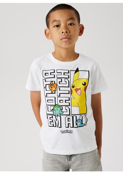 Baskılı Beyaz Erkek Çocuk T-Shirt 13240895