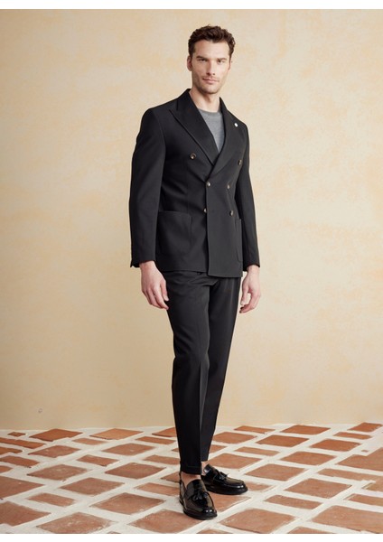 Slim Fit Siyah Erkek Ceket BBSS25MBL018 modelleri