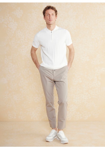 Normal Bel Düz Paça Standart Bej Erkek Pantolon BBSS25MPT020 fiyatları