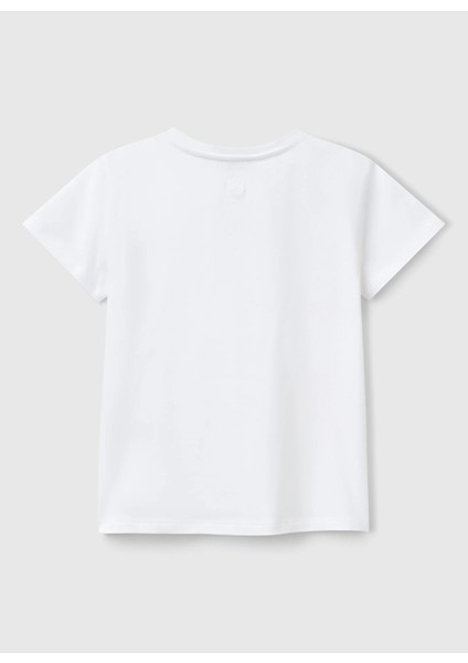 Baskılı Beyaz Kız Çocuk T-Shirt 3P4ZC10O0 modelleri