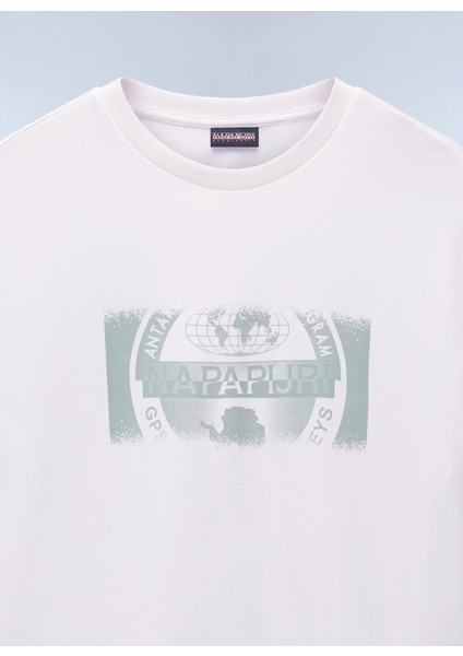 NP0A4IEA2061-S-VANNI Prt Ss Beyaz Relaxed Erkek T-Shirt fırsatları