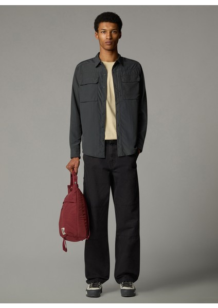 NF0A4T184EN1-M L/s Sequoıa Shırt Gri Regular Fit Düz Erkek Gömlek modelleri