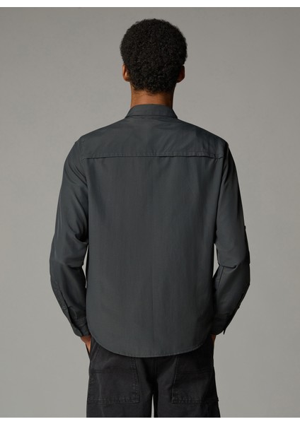 NF0A4T184EN1-M L/s Sequoıa Shırt Gri Regular Fit Düz Erkek Gömlek fırsatları