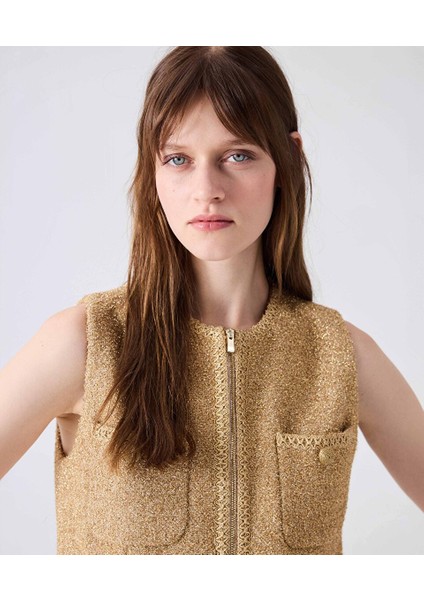 Parlak Iplikli Tüvit Yelek MW6240007010265