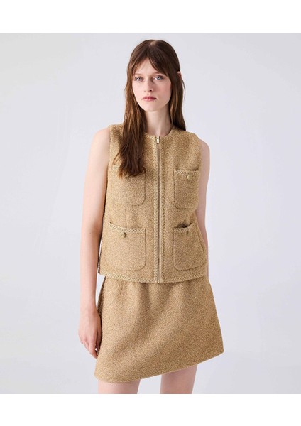 Parlak Iplikli Tüvit Yelek MW6240007010265 fiyatları