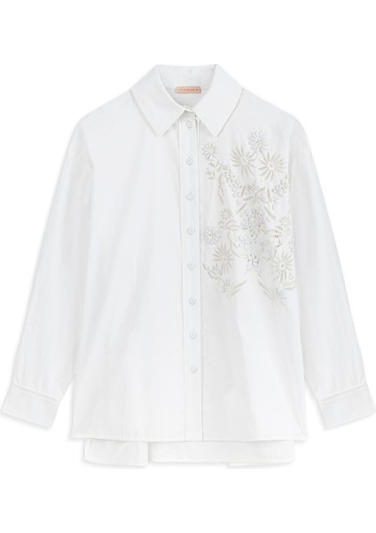 Nakışlı Oversize Gömlek MW6240025017002 fırsatları