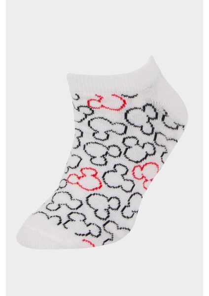 Kız Çocuk Disney Mickey & Minnie 3'lü Pamuklu Patik Çorap E6135A8NS fırsatları