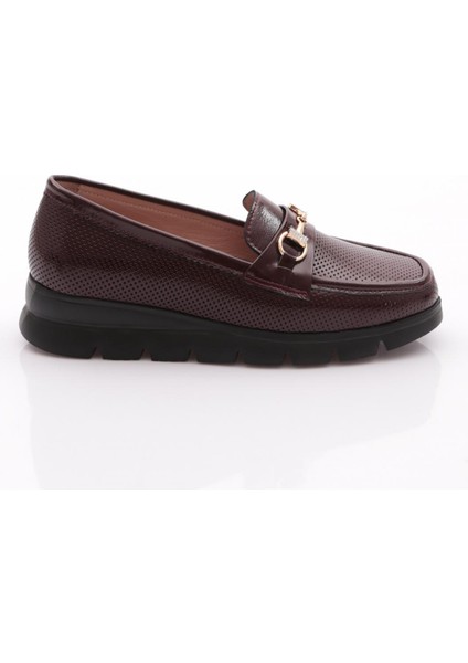 6095-1 Kadin Aksesuarli Loafer Ayakkabi