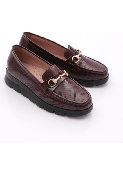 6095-1 Kadin Aksesuarli Loafer Ayakkabi