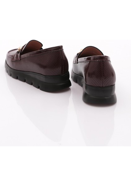 6095-1 Kadin Aksesuarli Loafer Ayakkabi
