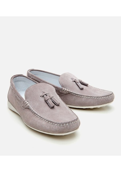 02AYH305540A200 ERKEK Süet Deri Gri Püskül Detaylı Günlük Loafer fiyatları