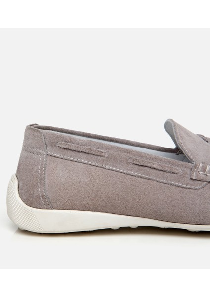02AYH305540A200 ERKEK Süet Deri Gri Püskül Detaylı Günlük Loafer fırsatları