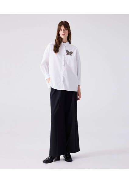 Fiyonk Işlemeli Poplin Gömlek Mw6240025061002 modelleri