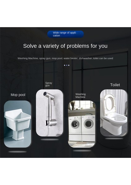 1/2 Inç Evrensel Arayüz Musluğu Çift Çıkışlı Çift Kontrol Su Musluğu Ev Banyo Hortumu Sulama Bağlantısı Mavi (Yurt Dışından)