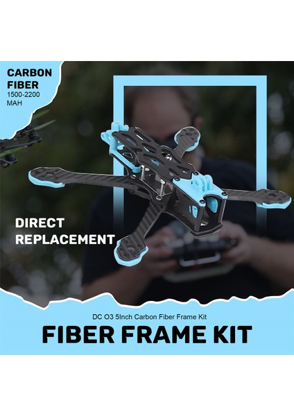 5 Inç 225MM 225 Karbon Fiber Fpv Drone Çerçeve Kiti Dc O3 -Dc Vtx Sürüm Rc Için 5.5mm Kol (Yurt Dışından)
