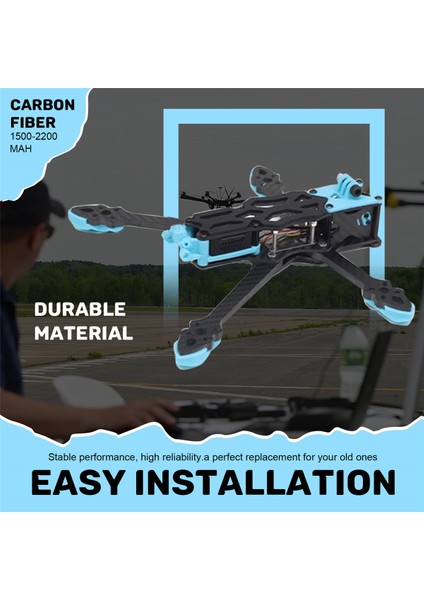 5 Inç 225MM 225 Karbon Fiber Fpv Drone Çerçeve Kiti Dc O3 -Dc Vtx Sürüm Rc Için 5.5mm Kol (Yurt Dışından)