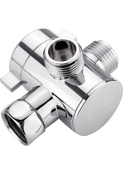 8x Abs Krom 3 Yollu Yönlendirici Hortum Bağlantı Parçası T Şekilli Adaptör Bağlantı Parçası Açı Vanası Banyo Duş Kolu Tuvalet (Yurt Dışından)