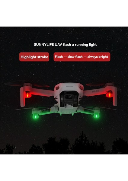 Neo/mavic3/mini4 Pro LED Çift Renkli Strobe Için Drone Sinyal Işığı Gece Uçuş Lambası (Yurt Dışından)