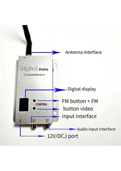 Fpv 1.2ghz 1.2g 1500MW 8ch 8 Kanal Kablosuz Verici ve 12 Alıcı Profesyonel Kit Rc Drone Için (Yurt Dışından)