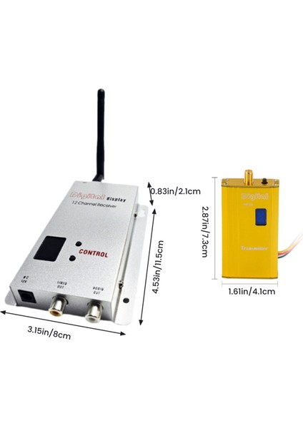 Fpv 1.2ghz 1.2g 1500MW 8ch 8 Kanal Kablosuz Verici ve 12 Alıcı Profesyonel Kit Rc Drone Için (Yurt Dışından)