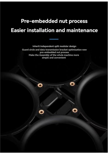 PAVO20 Fırçasız Whoop Çerçeve Hd Vtx Braketli O3 2 Inç Fpv Drone Parçaları Gri (Yurt Dışından)