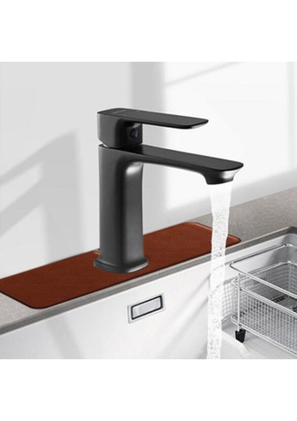 Lavabo Matı Sıçrama Koruyucu Mutfak Musluk Tutucu Emici Mat, Deri Konturlu Kahverengi Küçük Izgara (Yurt Dışından) fırsatları
