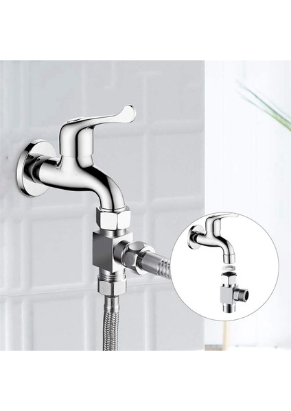 3x Pirinç 3 Yollu Su Yönlendirici Adaptörü Hızlı Kurulum Banyo Duş Bide Açı Değiştirme Vana Konnektörü (Yurt Dışından)