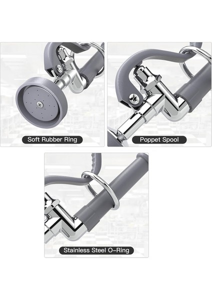 Lavabo Spreyi, Ticari Mutfak Muslukları Için Ön Durulama Spreyi, 1.42 Gpm Vana Bulaşık Ucu (Yurt Dışından) indirimleri