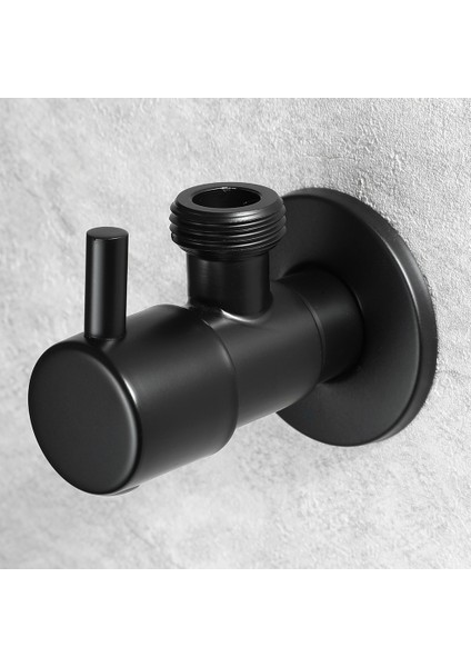 Siyah Açı Vanası 304 Paslanmaz Çelik Su Durdurucu Sızıntı Geçirmez Soğuk ve Sıcak Genel Banyo Aksesuarları (Yurt Dışından) modelleri