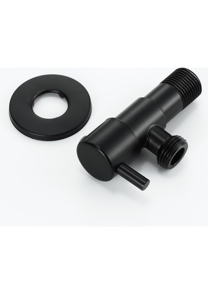 Siyah Açı Vanası 304 Paslanmaz Çelik Su Durdurucu Sızıntı Geçirmez Soğuk ve Sıcak Genel Banyo Aksesuarları (Yurt Dışından) indirimleri