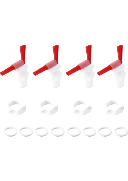 4 Adet Bira Demleme Şişeleme Kovası Plastik Musluk, Musluk Yedek Musluğu, Fermentör Musluğu, Şarap Yapımı Musluğu (Yurt Dışından)