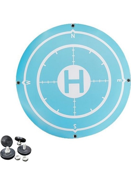 60CM Drone Iniş Pedleri Katlanabilir Taşınabilir Ped Su Geçirmez Leke Geçirmez Evrensel Mavi (Yurt Dışından)
