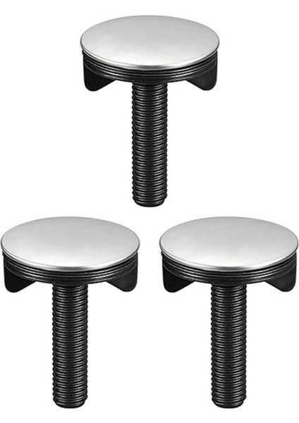 Lavabo Delik Kapakları Fırçalanmış Paslanmaz Çelik Su Kapağı Lavabo Dekoratif Mutfak Tezgahı A (Yurt Dışından)