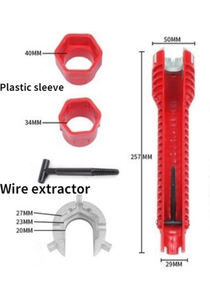 Banyo Tesisatı Onarım Lavabosu Için 3 Set Çok Fonksiyonlu Musluk Anahtarı Aleti (Yurt Dışından) fiyatları