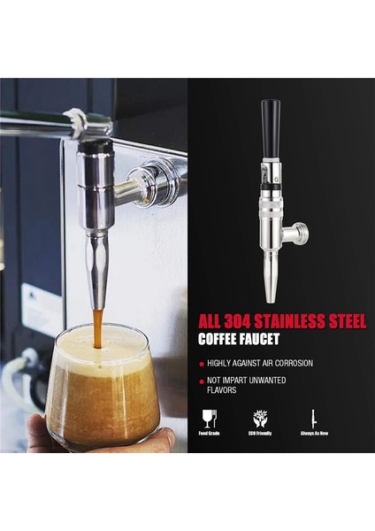 Stout Bira Kahve Musluğu Paslanmaz Çelik Azot Taslak Musluğu, Ev Yapımı Soğuk Demleme Kegerator Kule Musluğu (Yurt Dışından)