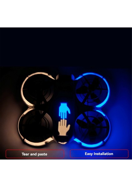 Neo Için Karanlıkta Parlayan Çıkartmalar, Kişiselleştirilmiş Işık Emici Çıkartmalar, Drone Gece Uçuşu Dekoratif Aksesuarları (Yurt Dışından) modelleri