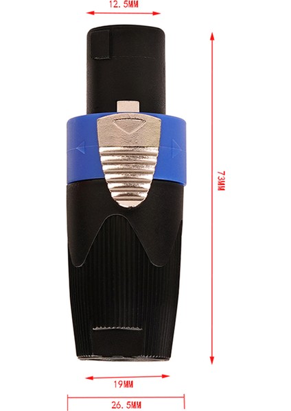 10 Adet Ses Hoparlör Bağlantı Fişleri Twist Lock Şarj Edilebilir Taşınabilir Kablosuz Speakon NL4FC Için (Yurt Dışından)