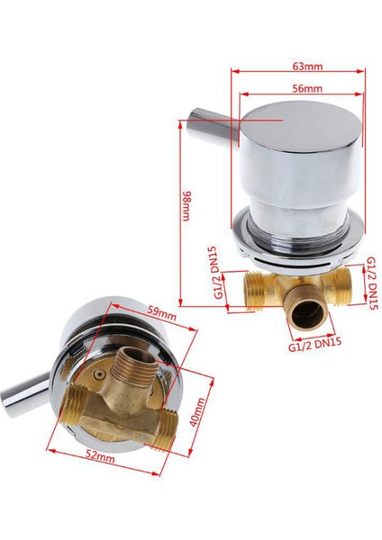 G1/2ınch Sıcak ve Soğuk Su Karıştırma Vanası Termostatik Mikser 2'si 1 Arada Duş Odası Için Musluk (Yurt Dışından) fiyatları