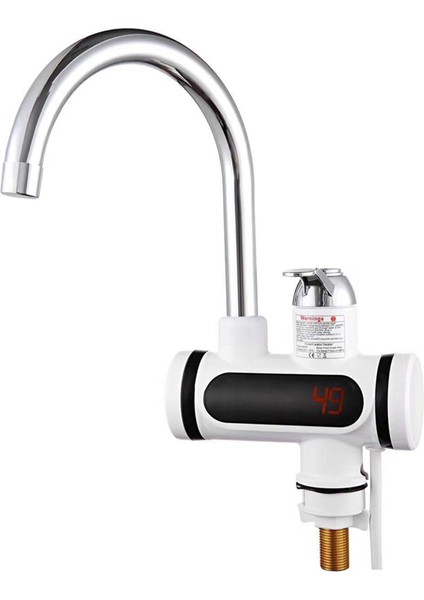 Elektrikli Su Isıtıcı Musluk Sıcaklık Göstergesi Anında Anında Sıcak Musluk Mutfak Banyo Ab Fişi (Yurt Dışından)
