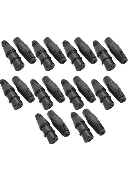 20 Çift Xlr 3 Pin Mikrofon Ses Kabloları Fiş Konnektörleri Erkek Dişi Mıc Yılan Kablosu (Yurt Dışından)