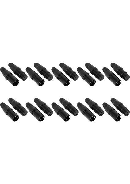 20 Çift Xlr 3 Pin Mikrofon Ses Kabloları Fiş Konnektörleri Erkek Dişi Mıc Yılan Kablosu (Yurt Dışından)