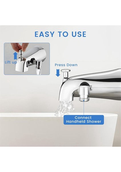 Küvet Musluğu, Yönlendirici, Küvet Musluğu Duş Yönlendirici ve Altıgen Anahtar 1/2 Inç Bakır Boruya Uygun, 5.3 (Yurt Dışından) modelleri